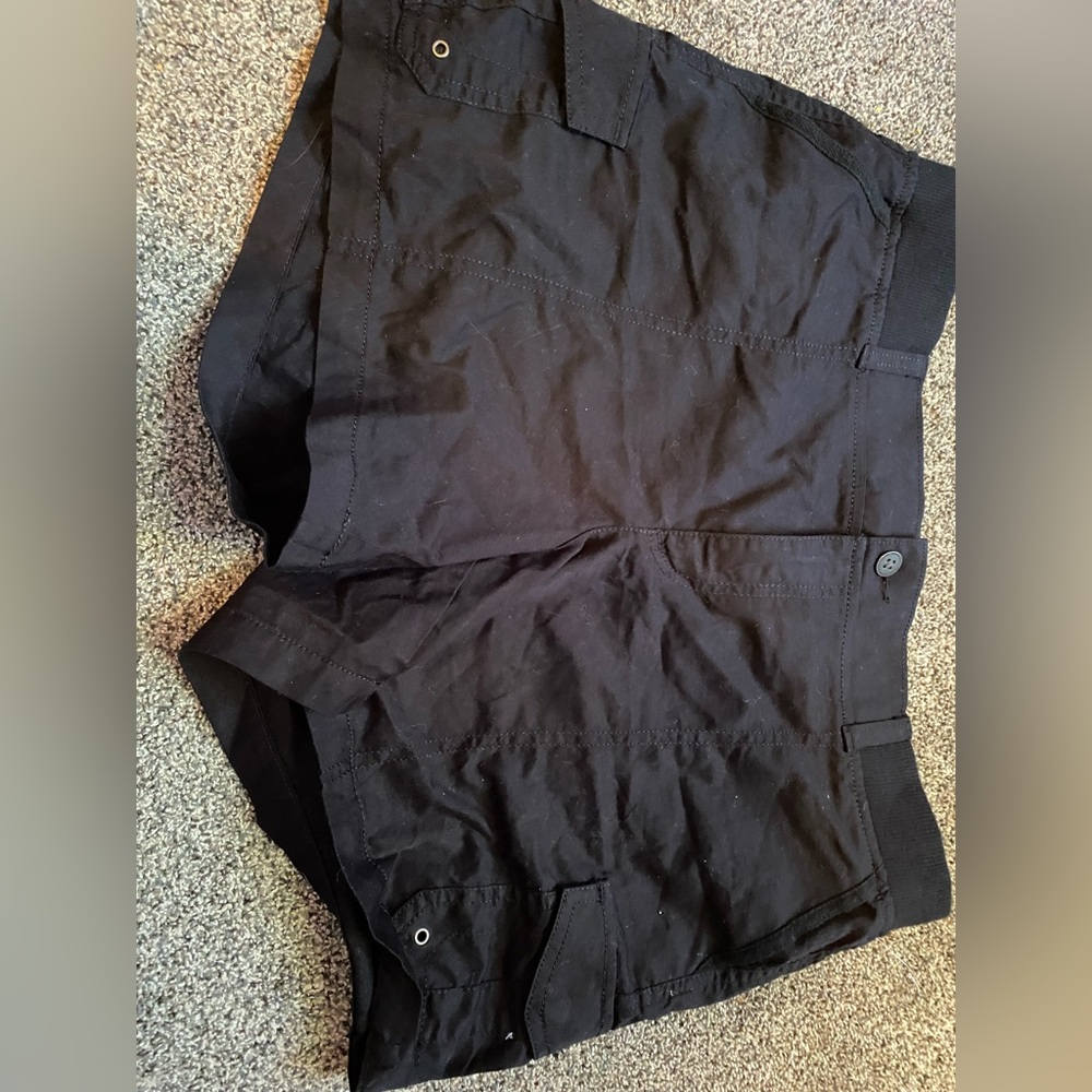 Black cargo shorts